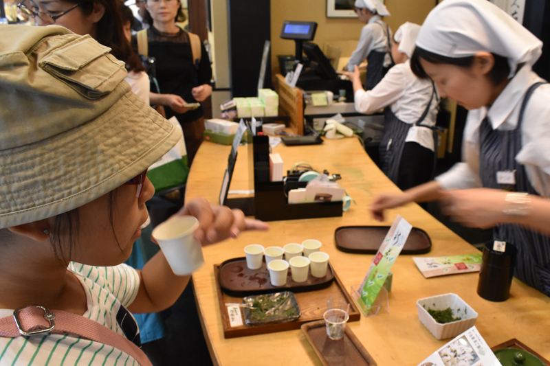 Taste tea in Uji Tea store